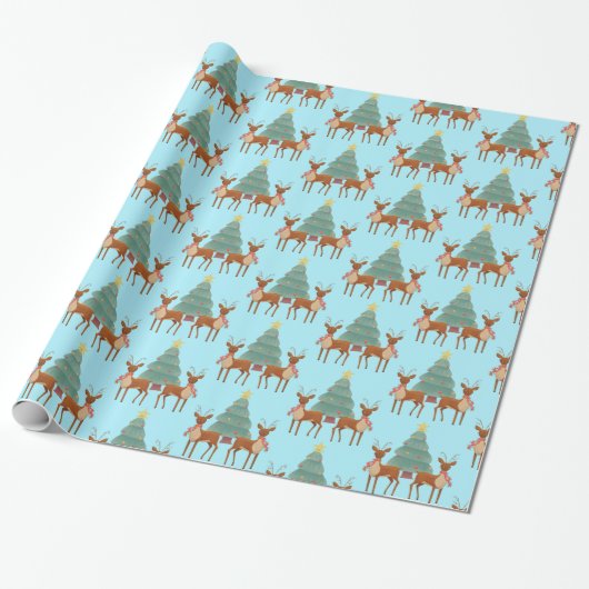 Reindedarm met Kerstmis Cadeaupapier (Uitgerold)