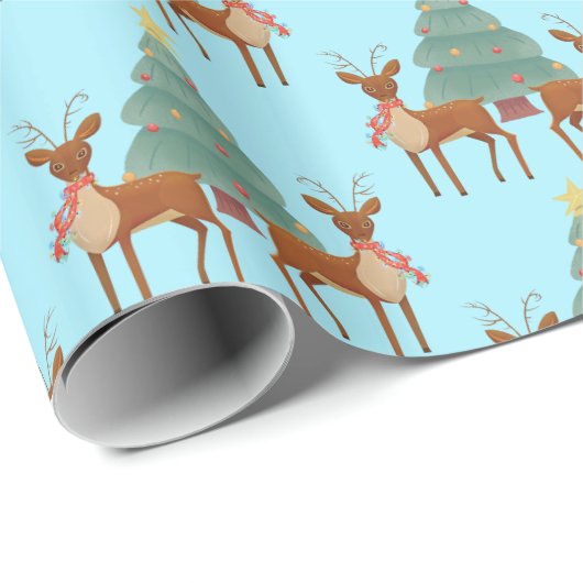 Reindedarm met Kerstmis Cadeaupapier (Rol Hoek)