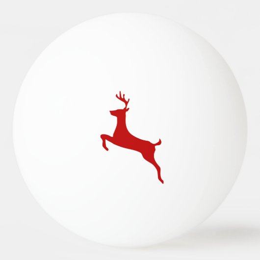 Reindedarm met Kerstmis Red Silhouette Golf Balls Pingpongbal (Voorkant)
