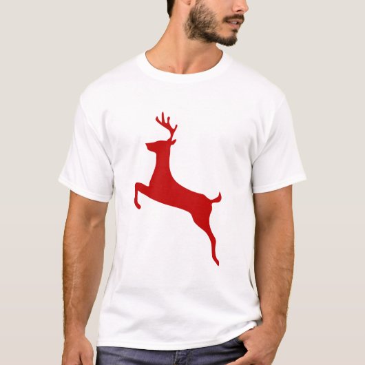 Reindedarm met kerstrood Silhouette T-shirt (Voorkant)