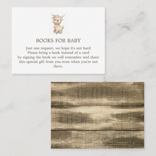 Reindedarm Neem een Kaart voor boekbehuizing mee Visitekaartje (Voorkant / Achterkant)