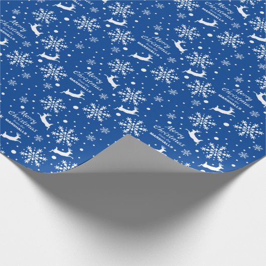 Reindedarm Snowflake pluk je kerstmis in kleur Cadeaupapier (Hoek)