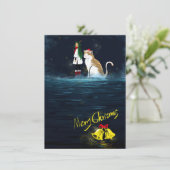 Reindedarmeisje Kerstavond met kerst Magische fees Kaart (Staand voorkant)