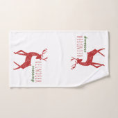 Reindedarmen en Snowflakes Reindekerst Bad Handdoek (Handdoek)