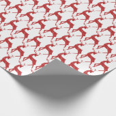 Reindedarmen en Snowflakes Reindekerst Cadeaupapier (Hoek)