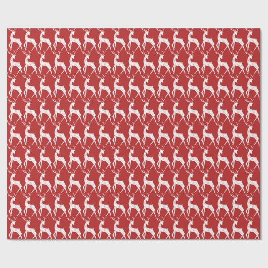 Reindedarmen en Snowflakes Reindekerst Cadeaupapier (Vlak)