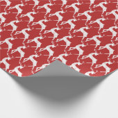 Reindedarmen en Snowflakes Reindekerst Cadeaupapier (Hoek)