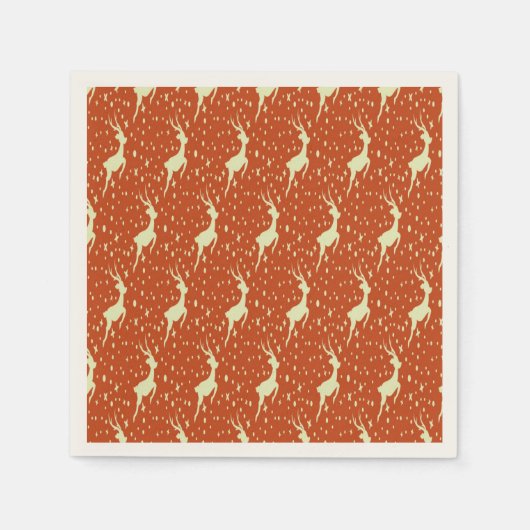 Reindedarmen op bruine achtergrond servet (Voorkant)