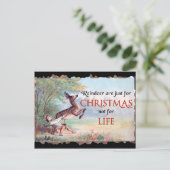 Reindedarmen zijn alleen maar voor de kerst. briefkaart (Staand voorkant)