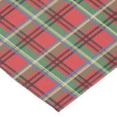 Reindedarmontpalen op rood en groen kerstpannen tafelkleed (Gekanteld)