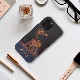 Reindedarmontsteking in licht Kerstmis Case-Mate iPhone Case
