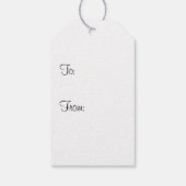 Reindedarmontsteking met de Moon-kerstsnowglobe Cadeaulabel (Achterkant)