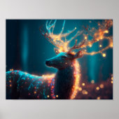 Reindedarmontsteking met kerstverlichting in het n poster (Voorkant)