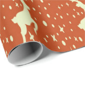 Reindedarmontsteking op bruin achtergrondpatroon cadeaupapier (Rol Hoek)