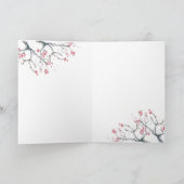 Reindedarmsneeuw en sneeuwsneeuw winterknalkaart (Binnen)