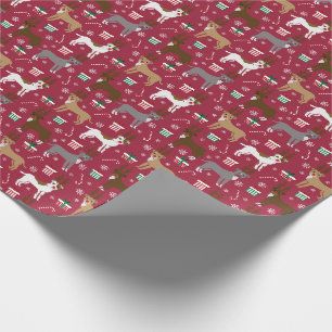 Reindedarpalts kerstfeestdag honden cadeaupapier