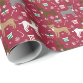 Reindedarpalts kerstfeestdag honden cadeaupapier (Rol Hoek)