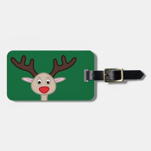 Reindedartekenfilm Bagagelabel (Voorkant horizontaal)