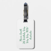 Reindedartekenfilm Bagagelabel (Achterkant verticaal)