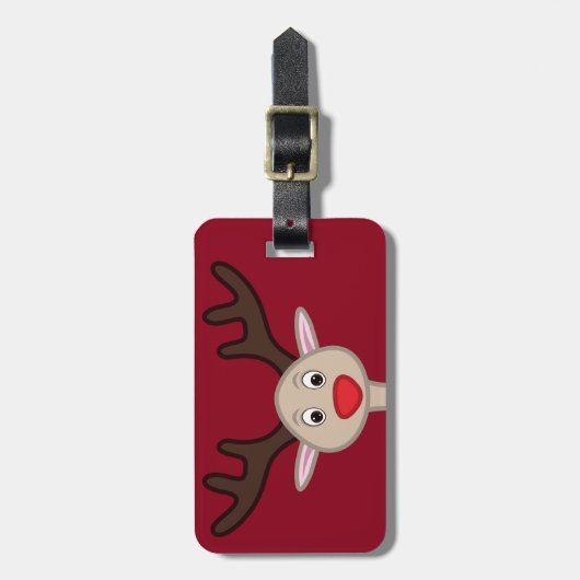 Reindedartekenfilm Bagagelabel (Voorkant verticaal)