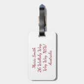 Reindedartekenfilm Bagagelabel (Achterkant verticaal)