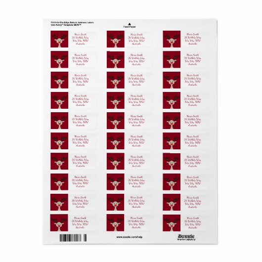 Reindedartekenfilm Etiket (Full Sheet)