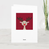 Reindedartekenfilm Feestdagen Kaart (Achterkant)