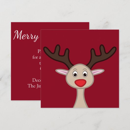 Reindedartekenfilm Kaart (Voorkant / Achterkant)