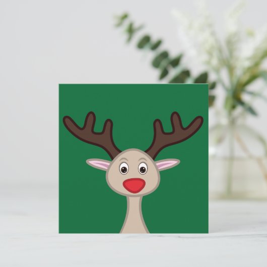 Reindedartekenfilm Kaart (Staand voorkant)