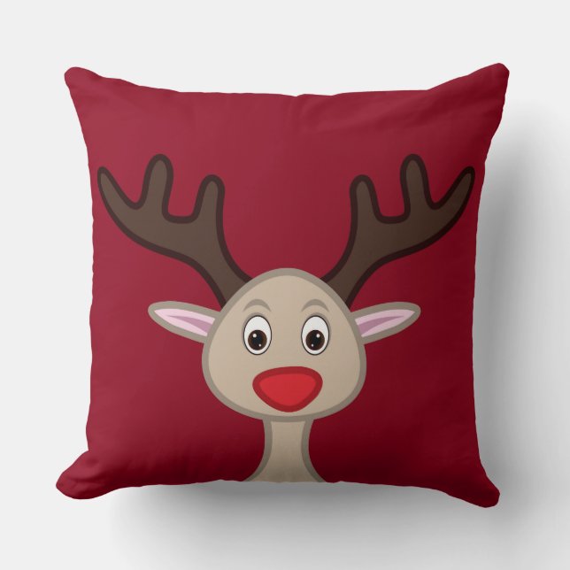 Reindedartekenfilm Kussen (Voorkant)