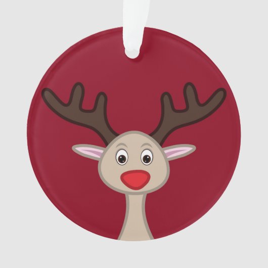 Reindedartekenfilm Ornament (voorkant)