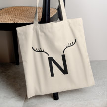 Reindeder Antlers Moderne kerstmonogram Initiaal