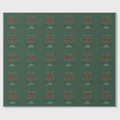 Reindeders Buffalo Pset Green Merry Kerstmis Cadeaupapier (Vlak)