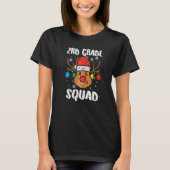 Reindeer 2nd Grade Teacher Squad Christmas Day Of  T-shirt (Voorkant)