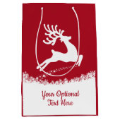 Reindeer aangepast tekstvak met cadeautas voor mid (Voorkant)