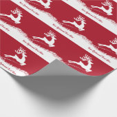 Reindeer aangepaste tekst voor het verpakken van p cadeaupapier (Hoek)