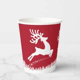 Reindeer aangepaste tekstkopjes papieren bekers