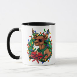 Reindeer an wreath Mug Mok