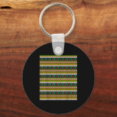 Reindeer And Christmas Tree Knit Pattern Sleutelhanger (Voorkant)