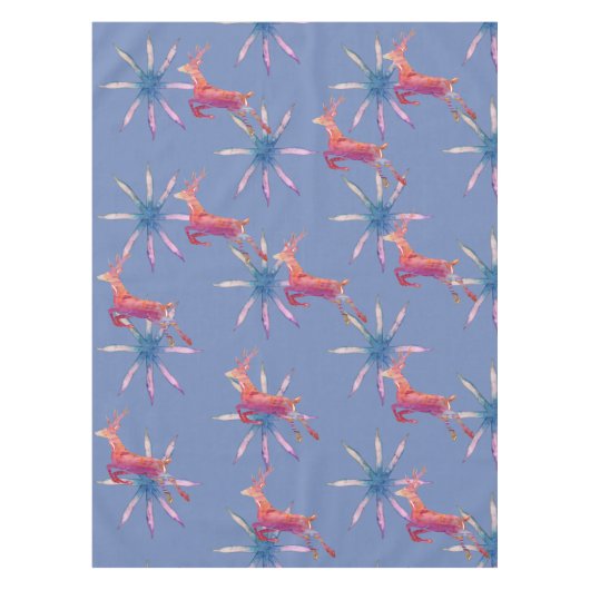 Reindeer and Snowflakes Tafelkleed (Voorkant)