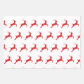 Reindeer And Trees Christmas Pattern Gift Wrapping Inpakpapier Vel (Voorkant 3)