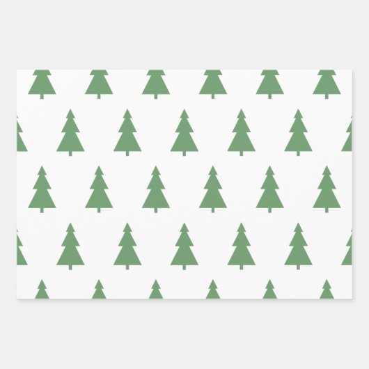 Reindeer And Trees Christmas Pattern Gift Wrapping Inpakpapier Vel (Voorkant 2)