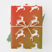 Reindeer And Trees Christmas Pattern Gift Wrapping Inpakpapier Vel (In situ)