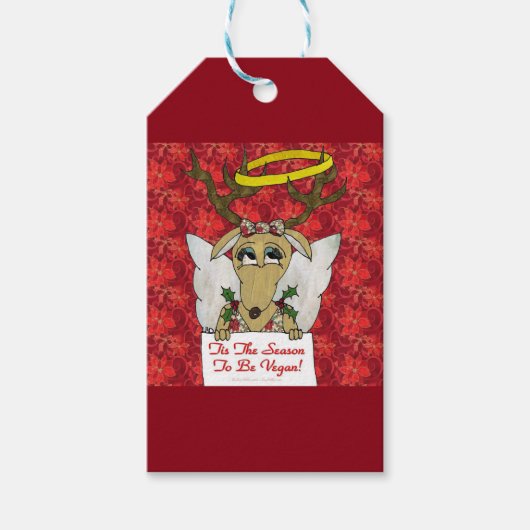 Reindeer Angel is het seizoen van de Vegan Cadeaulabel (Voorkant)