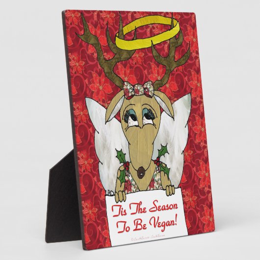 Reindeer Angel is het seizoen van de Vegan Fotoplaat (Zijkant)