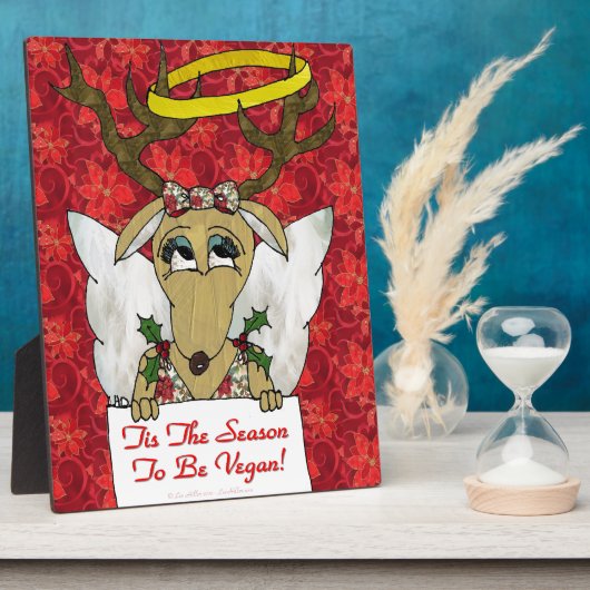 Reindeer Angel is het seizoen van de Vegan Fotoplaat (Zijkant)