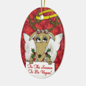 Reindeer Angel is het seizoen van de Vegan Keramisch Ornament (Links)