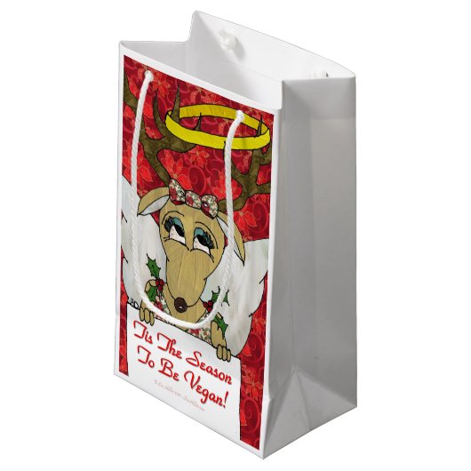 Reindeer Angel is het seizoen van de Vegan Klein Cadeauzakje (Voorkant Gekanteld)