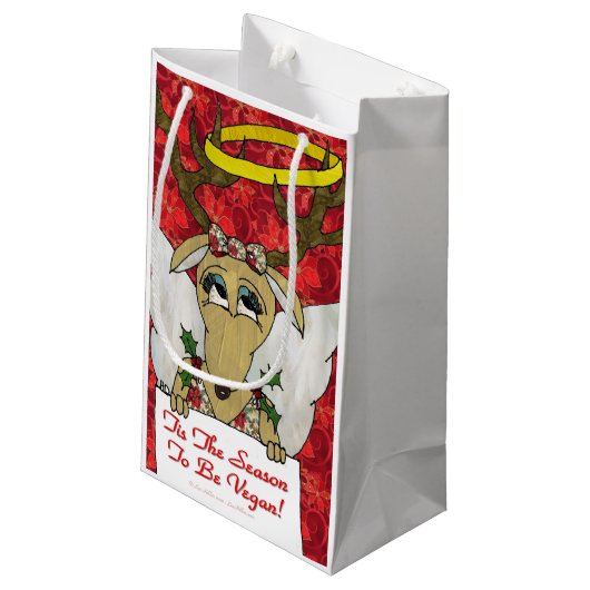 Reindeer Angel is het seizoen van de Vegan Klein Cadeauzakje (Achterkant Gekanteld)