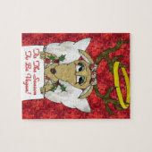 Reindeer Angel is het seizoen van de Vegan Legpuzzel (Horizontaal)